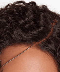 Kinky Curly Ombre Brown Bob Wig – Glueless HD Lace Pre-Cut Human Hair C-Part Wig