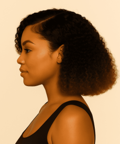 Kinky Curly Ombre Brown Pixie Cut Bob – 100% Human Hair Wig