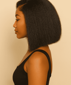 Kinky Straight 4C Edges Bob Wig – 10 Inch | 100% Human Hair