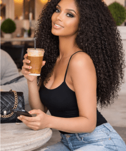 Kinky Curly Glueless 13x4 Lace Frontal Wig | Pre-Plucked Side Part