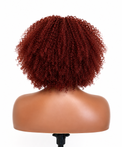 Burgundy Curly Full Cap Human Hair Wig – Soft Defined Curls | Natural Look for Black Women