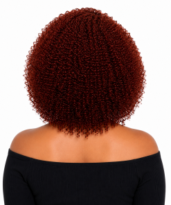 Burgundy Curly Full Cap Human Hair Wig – Soft Defined Curls | Natural Look for Black Women