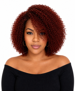 Burgundy Curly Full Cap Human Hair Wig – Soft Defined Curls | Natural Look for Black Women