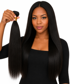 Natural Straight Virgin Remy Human Hair Bundle | 100% Virgin Brazilian Hair | Sleek, Silky & Tangle-Free Extensions