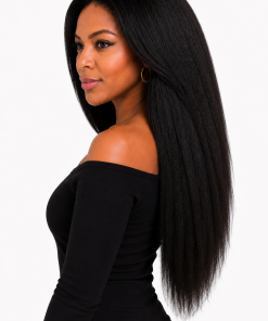 Kinky Straight Glueless Wig Human Hair | 7x5 HD Lace Pre-Cut Pre-Plucked Wig