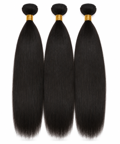 Yaki Relaxed Straight 3 Bundles | 100% Virgin Remy Human Hair | Natural Relaxed Texture