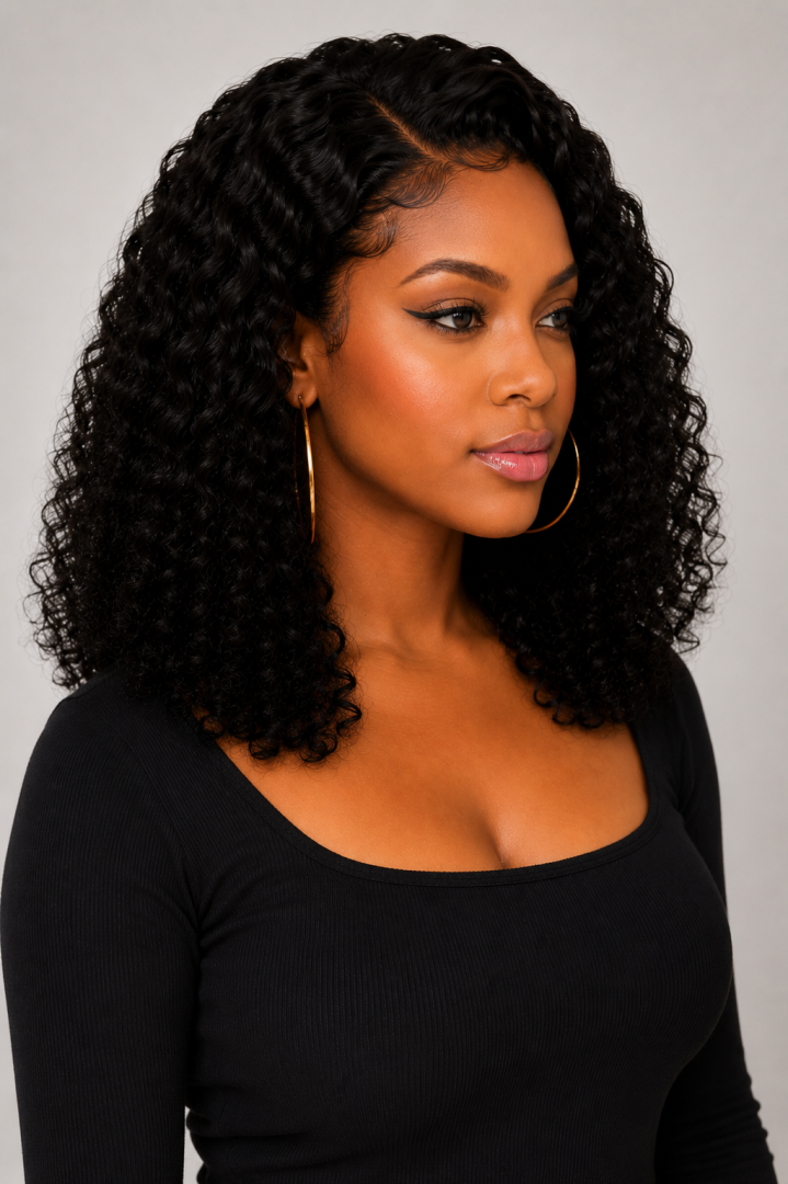 Water Wave Curly Glueless HD Lace Wig – Ready-to-Wear Bob - Image 3