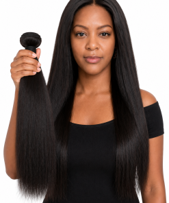 Yaki Straight Relaxed Hair Bundles | 100% Virgin Remy Human Hair