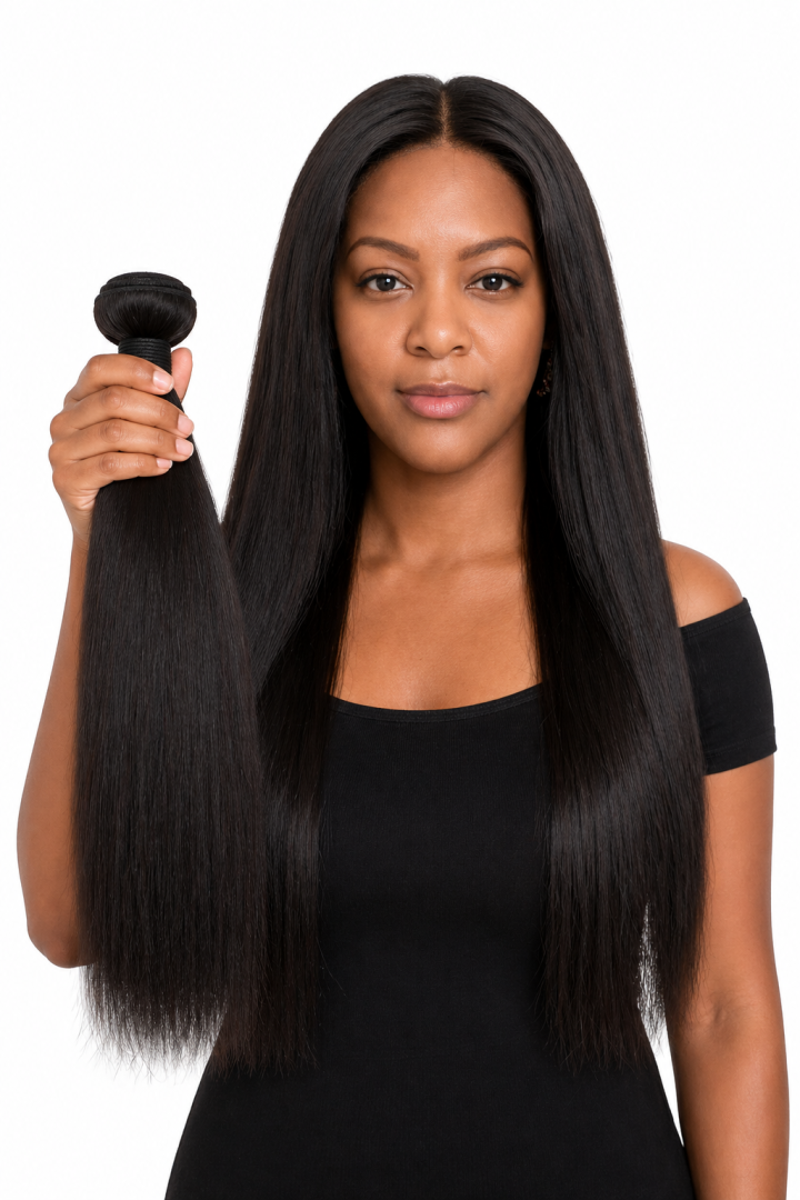 Yaki Straight Relaxed Hair Bundles | 100% Virgin Remy Human Hair ...